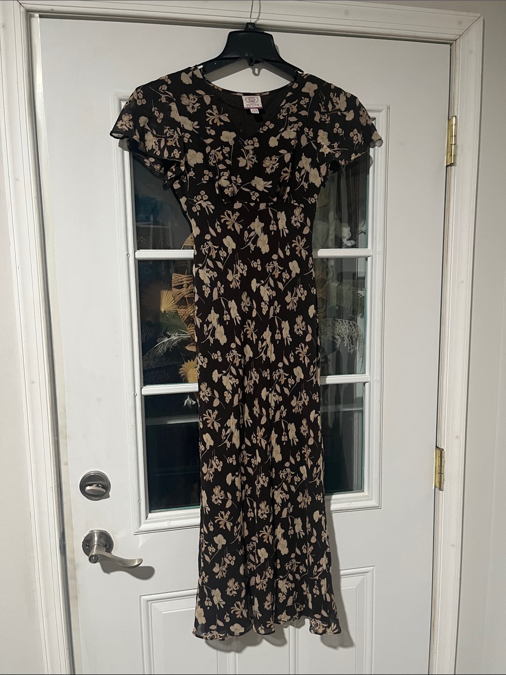 Vintage Laura Ashley Brown Maxi Floral Dress